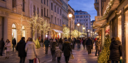 Advent v čarovnom prístavnom Terste v Taliansku