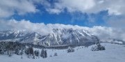Lyžovačka v stredisku Folgarida-Marilleva v údolí Val di Sole