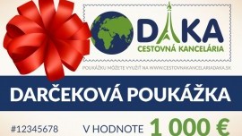 Darčeková poukážka 1 000 €