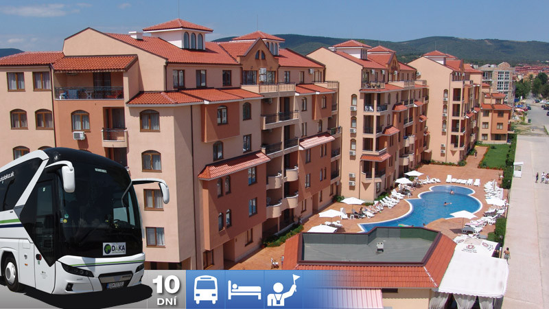 Slnečné pobrežie - Kasandra Apartmánový Hotel s dopravou