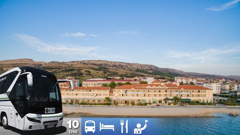 Týždeň na Pagu s All Inclusive a dopravou - hotel Pagus 4*