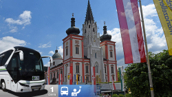 Adventný Mariazell so strašidelným Behom čertov